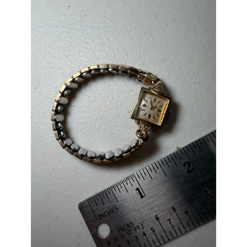 Vintage Longines 10K Gold Filled Square Cocktail Watch Expansion Band Swiss Made